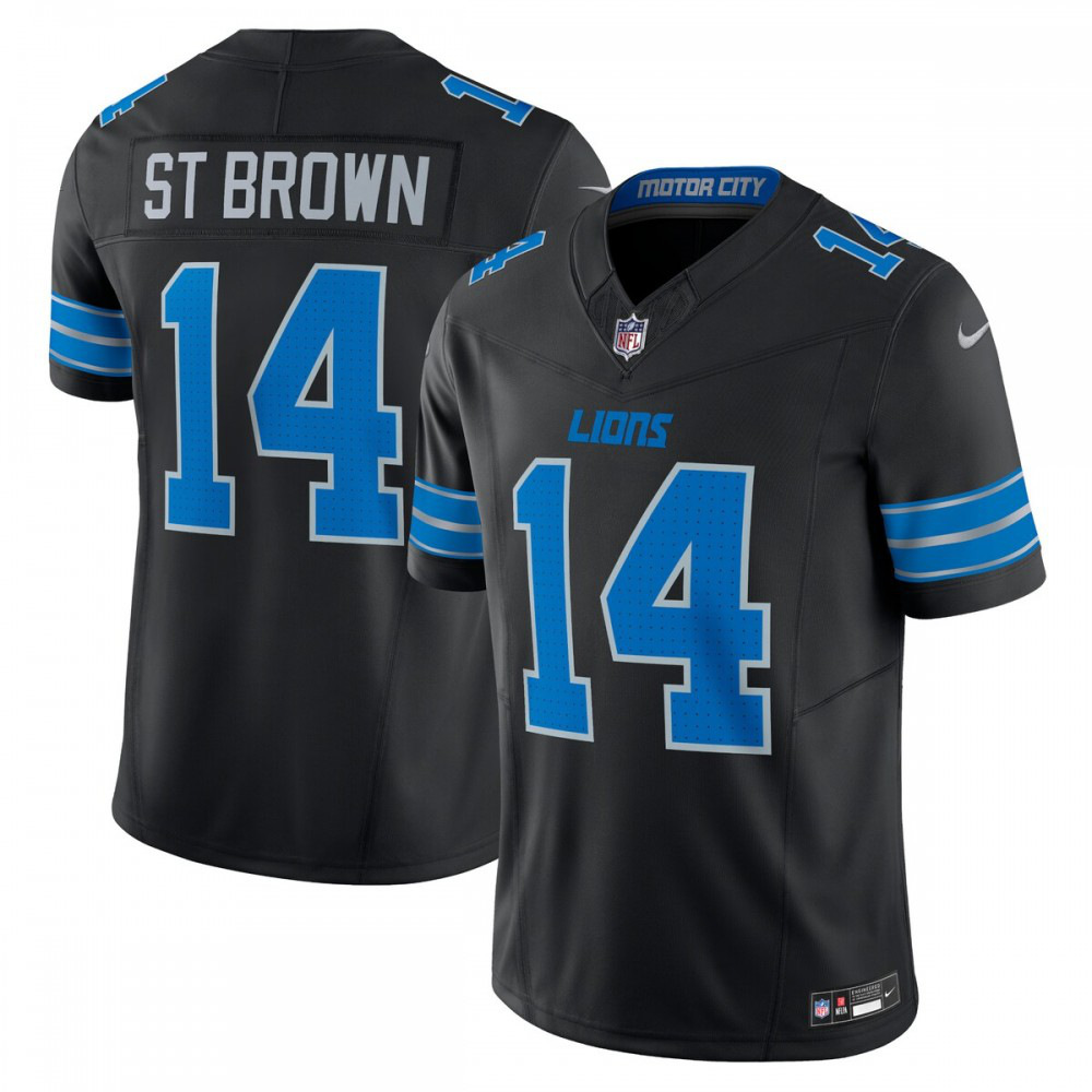Amon-Ra St. Brown Detroit Lions Nike 2nd Alternate Vapor F.U.S.E. Limited Jersey - Black-Profan Arena